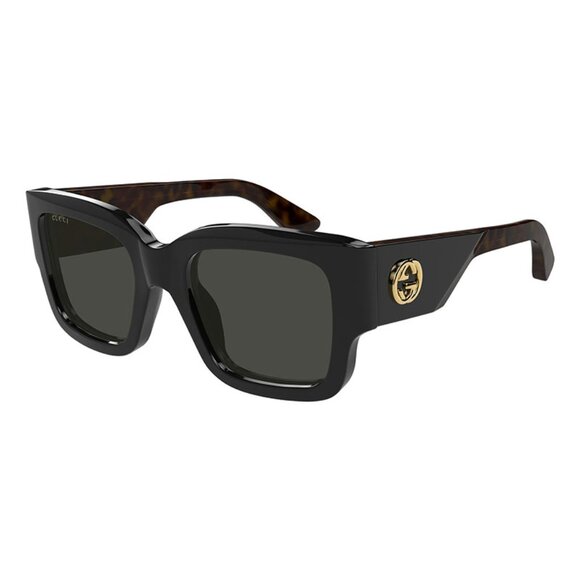 NWT GUCCI SUNGLASSES, BLACK OVERSIZED GUCCI EYEWEAR - Picture 1 of 3
